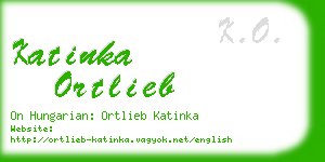 katinka ortlieb business card